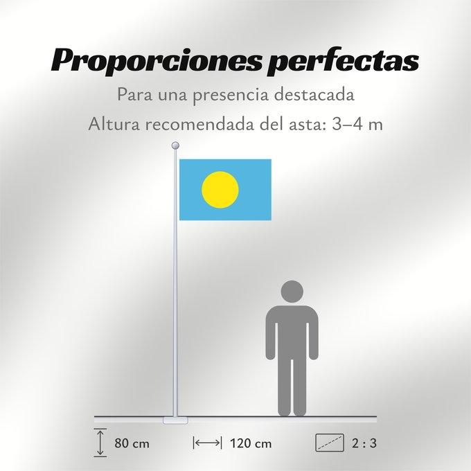Proporciones de la bandera: Palau	Palau, made by User Gabbe	 Palaos	Palaos	パラオの国旗	Palaua	​帕勞國旗