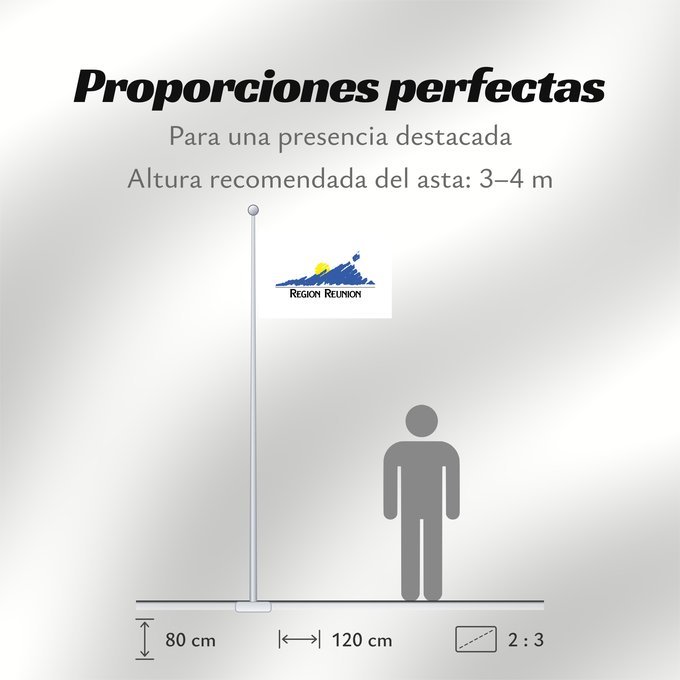 Proporciones de la bandera: Réunion