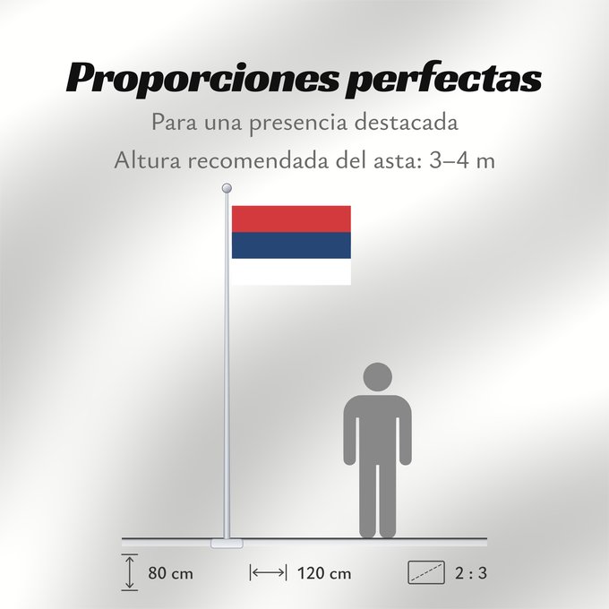 Proporciones de la bandera: Civil Flag of Serbia	Civil flag of Serbia	Serbie	Serbia	Serbien	Гражданско знаме на Сърбия	Народна застава Србије	Narodna zastava Srbije	Nemzeti zászló szerbia	Народный  гражданский  флаг Сербии	Srbská národná vlajka	Kombëtar i Serbisë