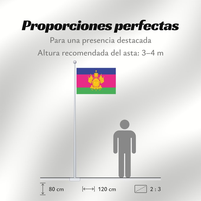 Proporciones de la bandera: Krasnodar Krai	Krasnodar Krai 	Kraï de Krasnodar	Krai de Krasnodar	Krasnodar krai	Kraj di Krasnodar