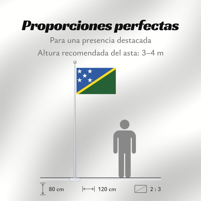 Proporciones de la bandera: Solomon Islands	îles Salomon	Islas Salomón	Salomonen	Isole Salomone	Salomonseilanden	Ynysoedd Solomon	Oileán Sholamón	Brattagh ny h-Ellanyn Holomon	Ynysow Salamon	The Solomon Islands	Salomonovih otokih
