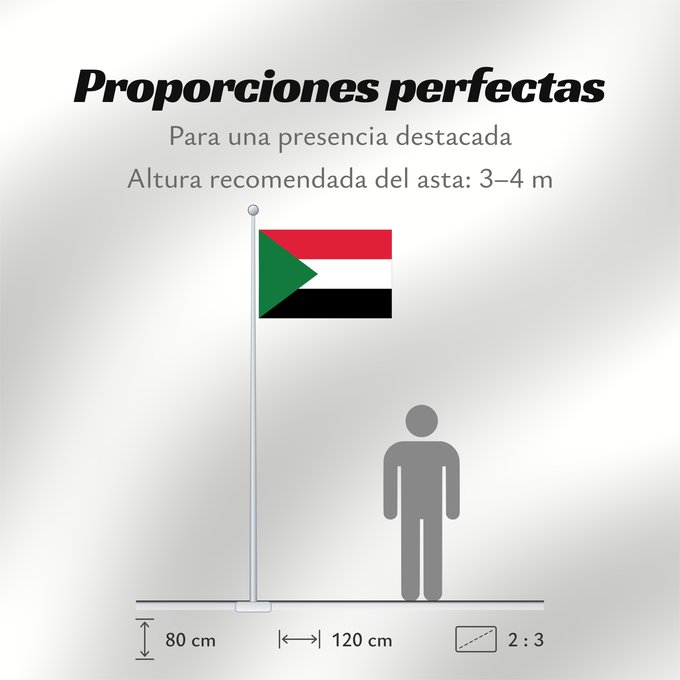 Proporciones de la bandera: Sudan Soudan Sudán Soedan علم السودان Sudans