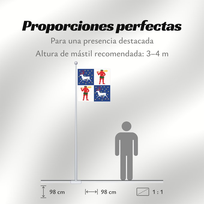 Proporciones de la bandera: Norrbottens län vapenflagga	Norrbotten County in Sweden	Norrbotten	Norrbottens läns vapenflagga