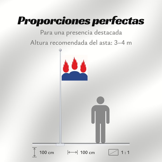 Proporciones de la bandera: Västmanlands län