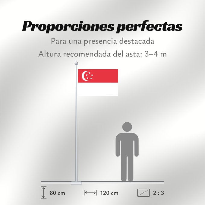 Proporciones de la bandera: Singapore	Singapour	Singapur	Singapuru	علم سنغافورة	Singapuro	Singapura	Флаг Сингапура	Singapurja	சிங்கப்பூரி்ன் கொடி	​新加坡国旗