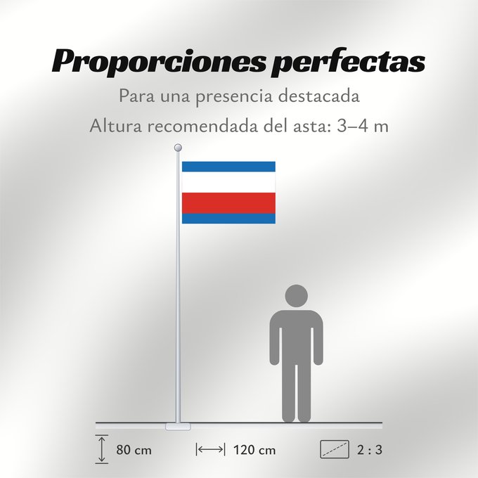 Proporciones de la bandera: Trenciansky vlajka Trenčín Region Région de Trenčín Región de Trenčín Trenčín