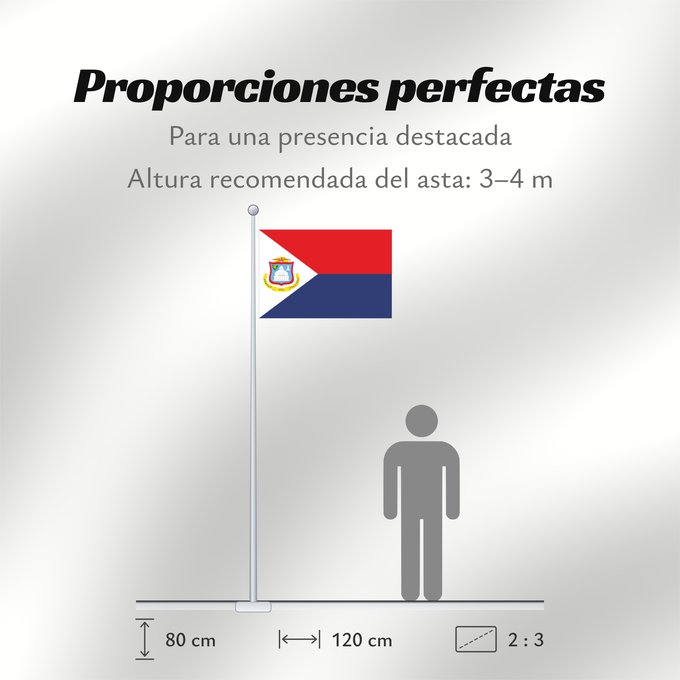 Proporciones de la bandera: Sint Maarten	Sint Maarten  Kingdom of the Netherlands	Saint-Martin