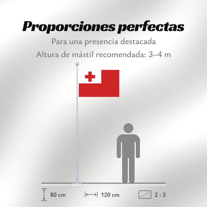 Proporciones de la bandera: Tonga	Thonga	Brattagh ny Tongey	Tonge	Fuka ʻo Tonga