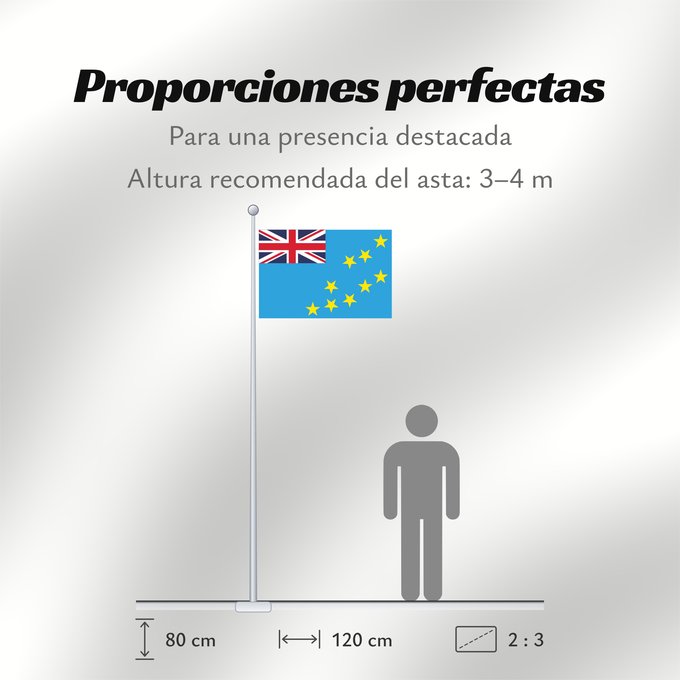 Proporciones de la bandera: Tuvalu