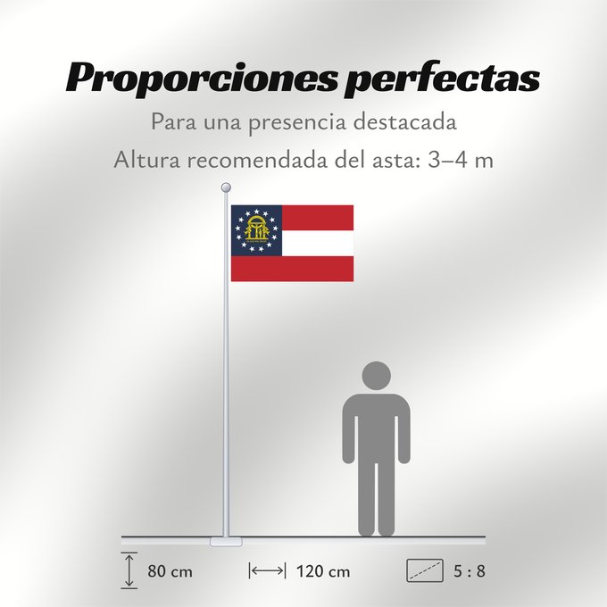 Proporciones de la bandera: State of Georgia Georgia