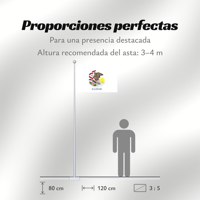 Proporciones de la bandera: Illinois