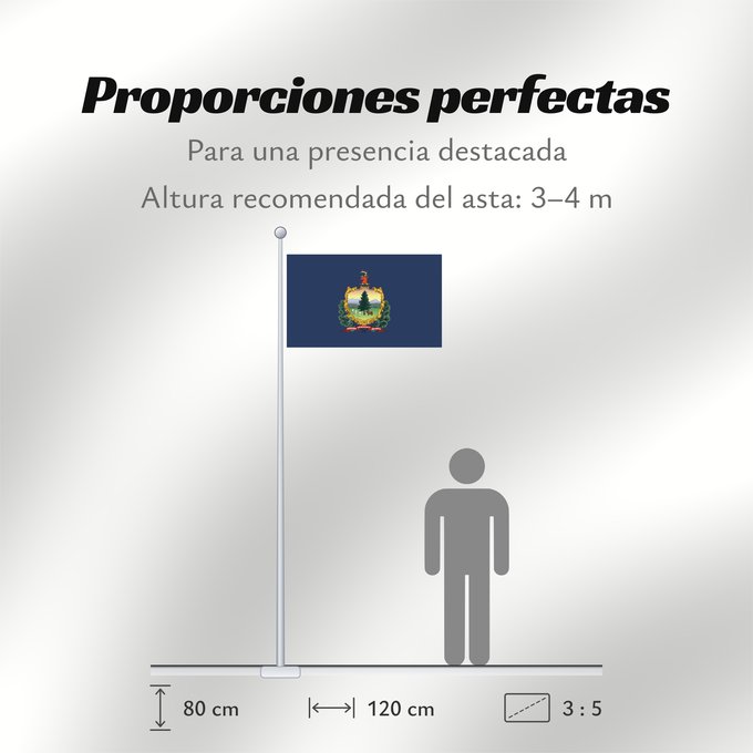 Proporciones de la bandera: Vermont	Vermont 	ᏣᏩᎦ ᎦᏓᏘ	Ka hae Welemoneka	Vermontis	Bimááʼ Hahoodzo bidah naatʼaʼí	Флаг Вермонта	Američke savezne države Vermont