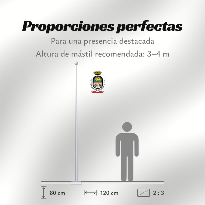 Proporciones de la bandera: Cerro Largo