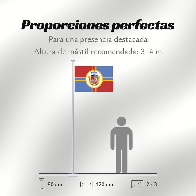 Proporciones de la bandera: Flores Department	Flores