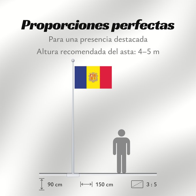 Proporciones de la bandera: Andorra  civil	Andorra - civil version	Andorre	Andorra