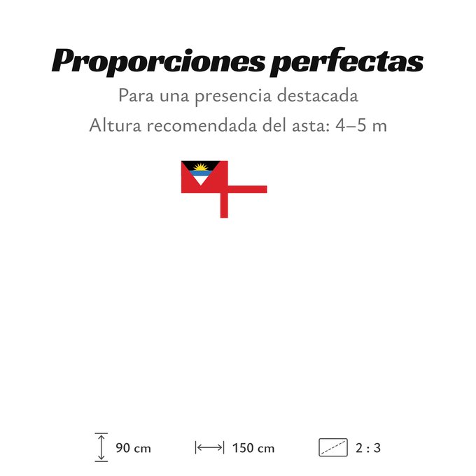 Proporciones de la bandera: Coastguard Ensign of Antigua and Barbuda