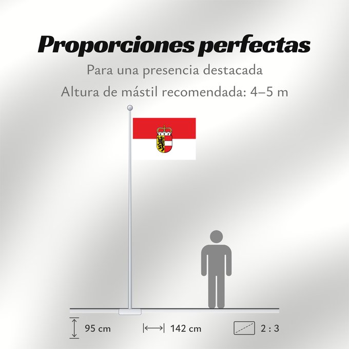 Proporciones de la bandera: Salzburg	Salzburg (state)	Salzbourg	Salzburgo	Salisburgo