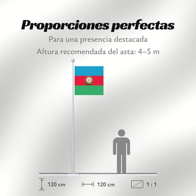 Proporciones de la bandera: Standard of the President of Azerbaijan