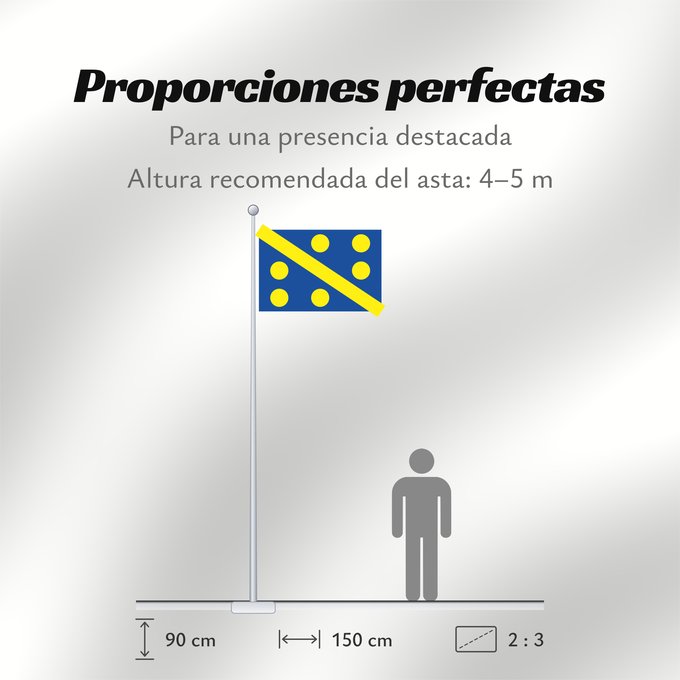 Proporciones de la bandera: Assesse	Municipal flag of Assesse, Belgium