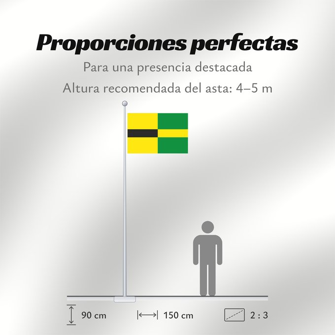 Proporciones de la bandera: Habay Belgium