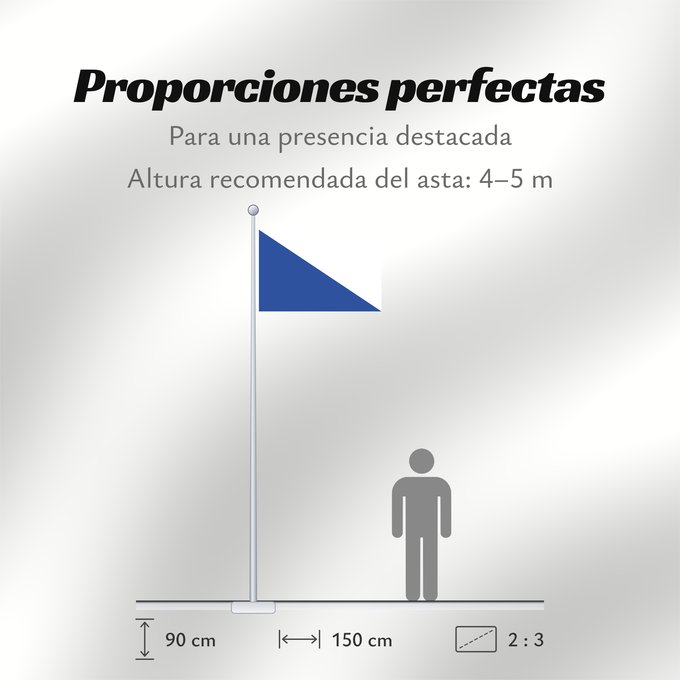 Proporciones de la bandera: Leuze en Hainaut Belgium