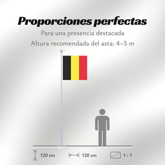 Proporciones de la bandera: Naval Jack of Belgium