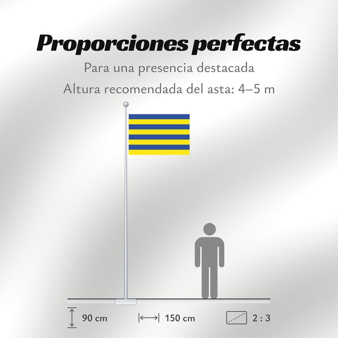 Proporciones de la bandera: Wellen Belgian municipality Wellen