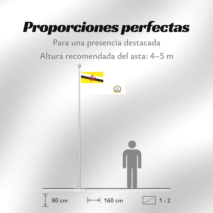 Proporciones de la bandera: Naval Ensign of Brunei