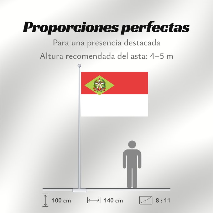 Proporciones de la bandera: Santa Catarina