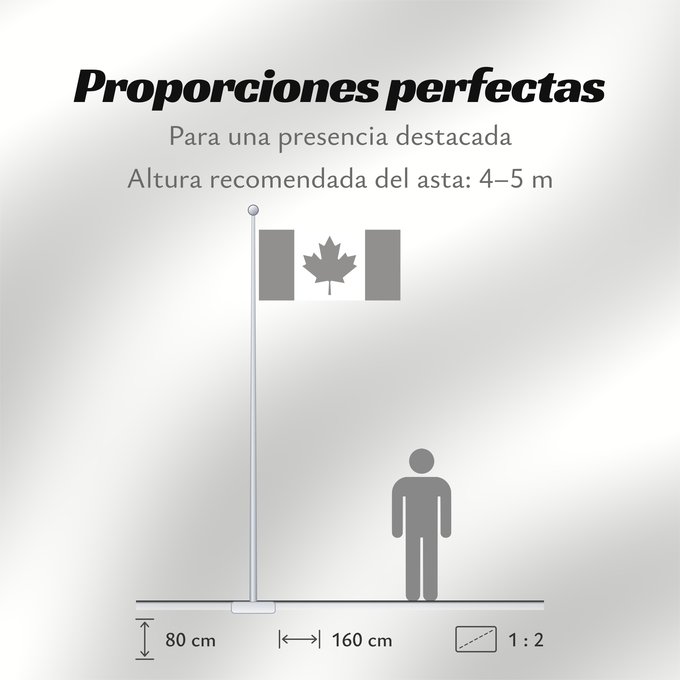 Proporciones de la bandera: CanadaFlagBW	National Flag of Canada