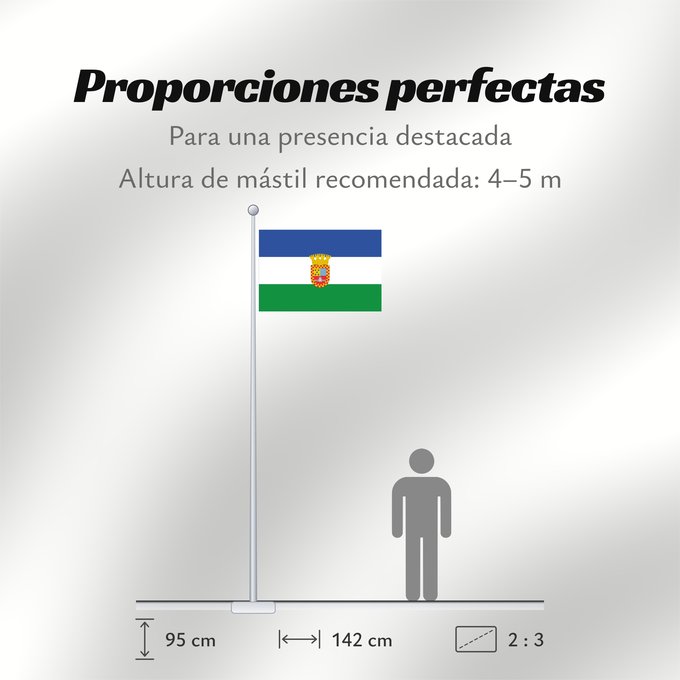 Proporciones de la bandera: Santa Juana	Santa Juana, Chile