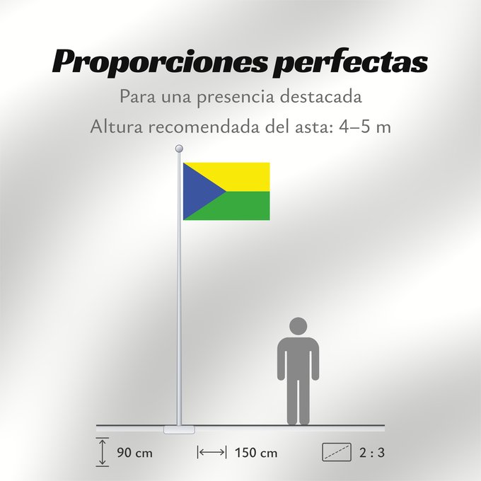 Proporciones de la bandera: Buenavista, Quindío