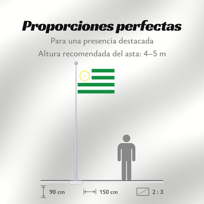 Proporciones de la bandera: Caquetá	Caquetá, Colombia