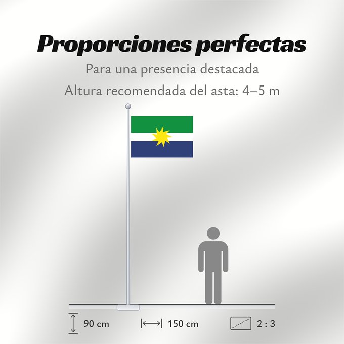 Proporciones de la bandera: La Primavera Vichada La Primavera (Vichada) Municipio de La Primavera Vichada