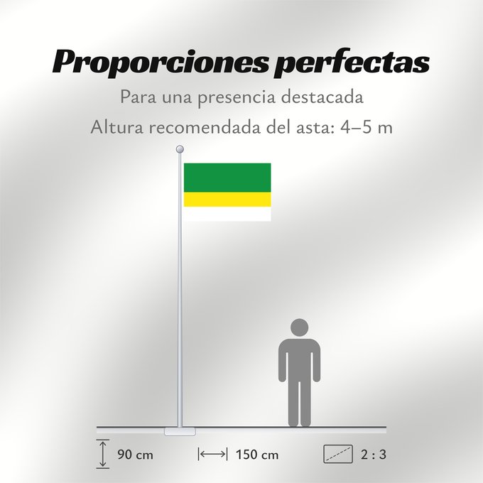 Proporciones de la bandera: Madrid  Cundinamarca	Madrid (Cundinamarca)	Municipio de Madrid  Cundinamarca