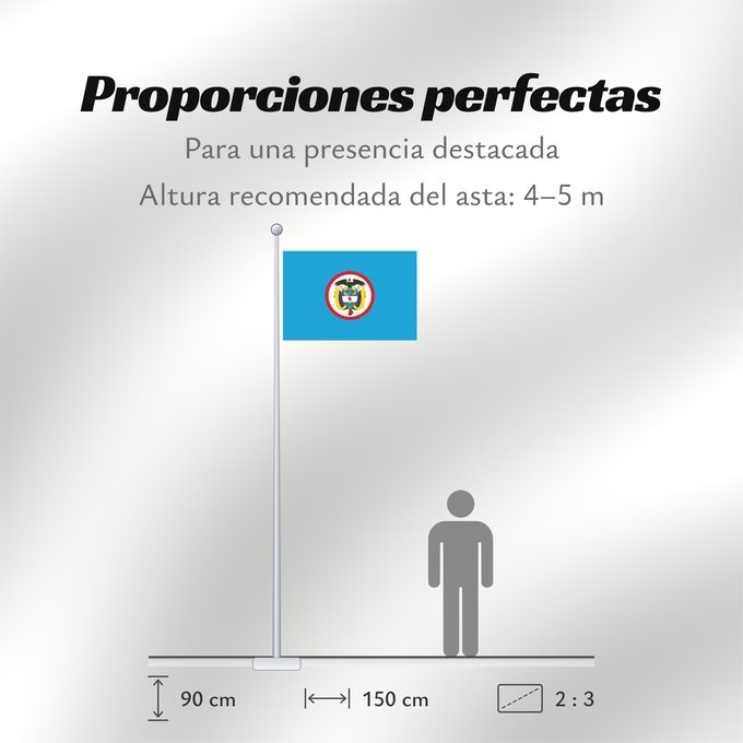 Proporciones de la bandera: Naval Jack of Colombia