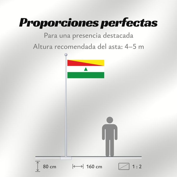 Proporciones de la bandera: Ocamonte  Santander	Ocamonte (Santander)	Municipio de Ocamonte  Santander