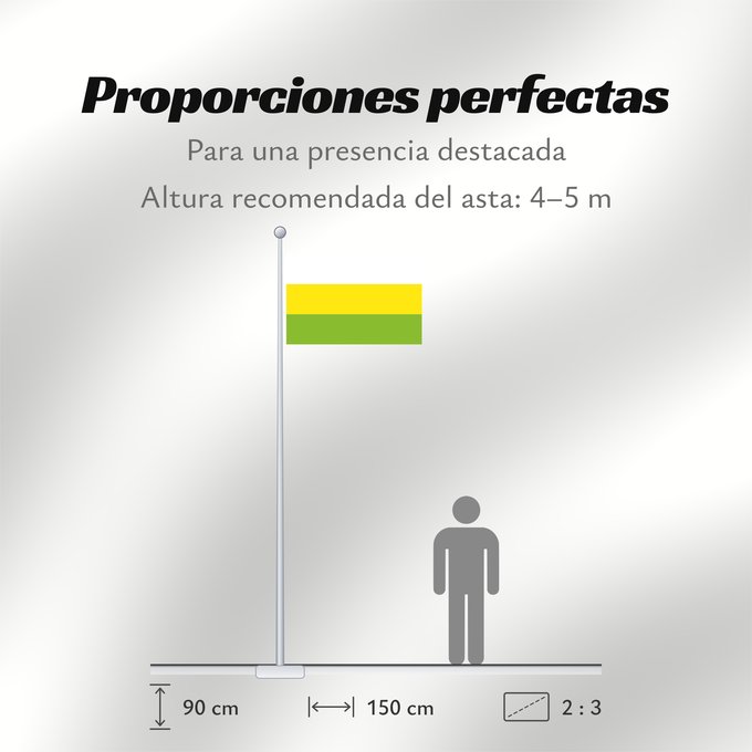 Proporciones de la bandera: Potosí  Nariño	Potosí (Nariño)	Municipio de Potosí  Nariño
