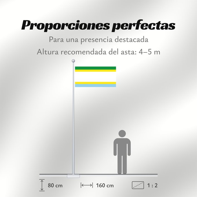Proporciones de la bandera: Puerto Concordia Meta Puerto Concordia (Meta) Municipio de Puerto Concordia Meta