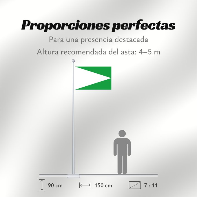 Proporciones de la bandera: San Agustín Huila San Agustín (Huila) Municipio de San Agustín Huila