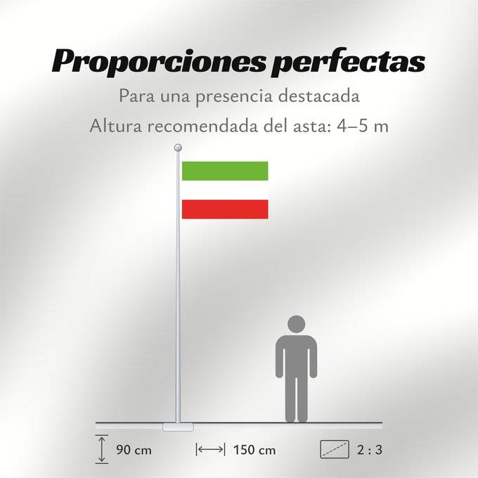 Proporciones de la bandera: San Juan de Arama, Meta