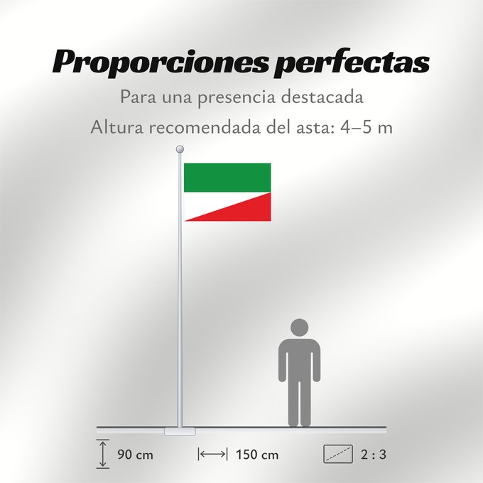 Proporciones de la bandera: San Luís de Gaceno Municipal flag of San Luís de Gaceno in the department of Boyacá Municipio de San Luís de Gaceno