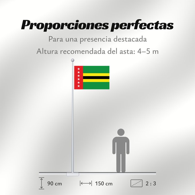 Proporciones de la bandera: Santander Colombia Santander Decreto 579 de 1972/Ordenanza 8 de 2008
