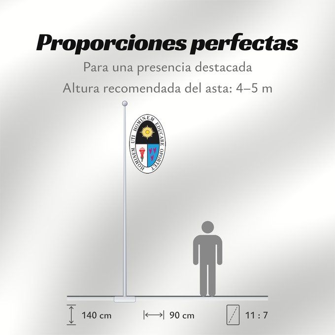 Proporciones de la bandera: UNE