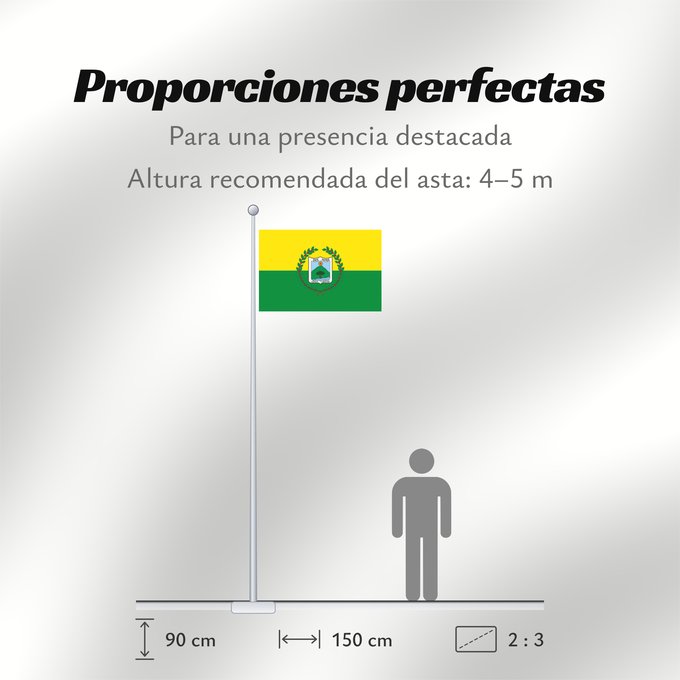 Proporciones de la bandera: Vergara Cundinamarca Vergara (Cundinamarca) Municipio de Vergara Cundinamarca