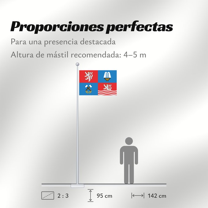 Proporciones de la bandera: Karlovy Vary Region Région de Karlovy Vary Región de Karlovy Vary Region Karlovy Vary Regione di Karlovy Vary