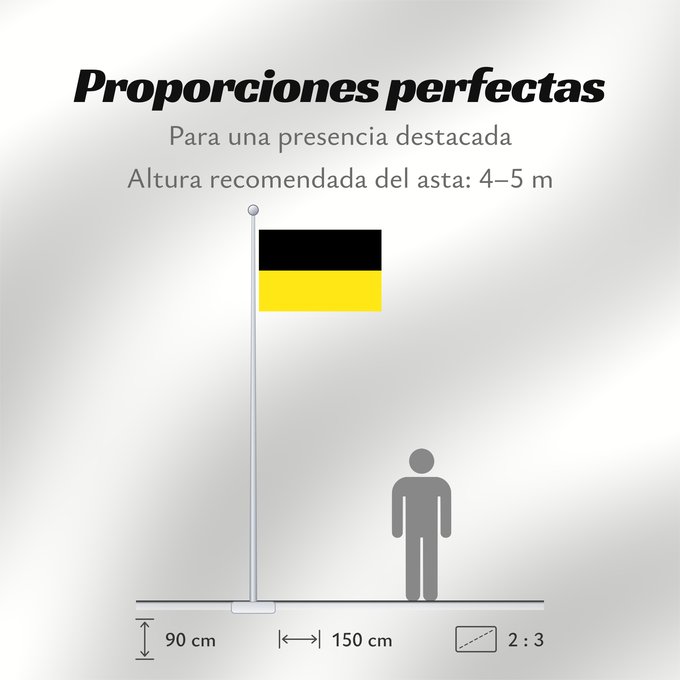 Proporciones de la bandera: Czech Silesia	Silesia tchèque	Silesia checa	Tschechisch-Schlesien	Slesia ceca