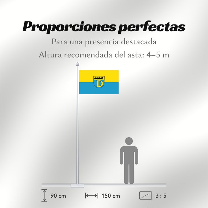 Proporciones de la bandera: Dettingen unter Teck (Region Stuttgart)