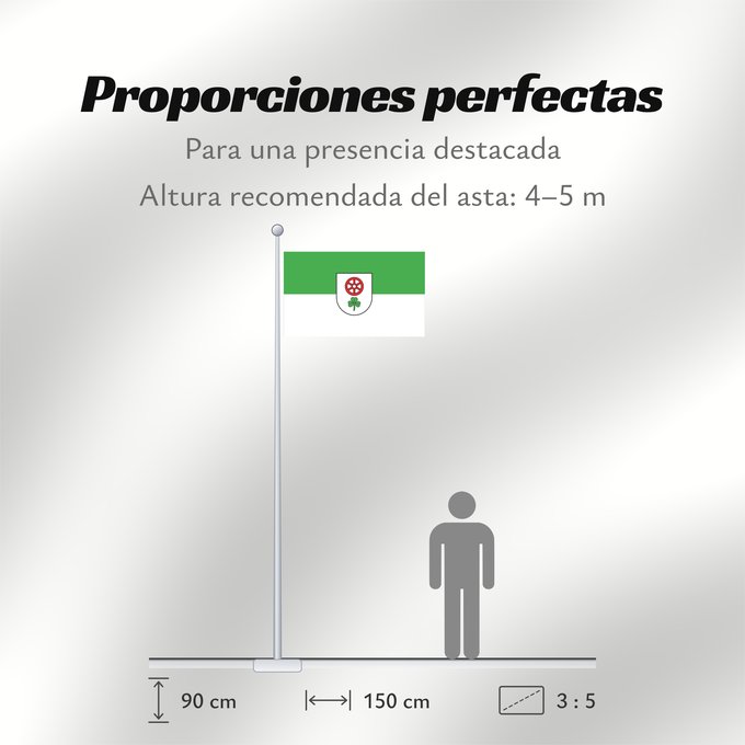 Proporciones de la bandera: Cleebronn (Nördliches Baden-Württemberg)