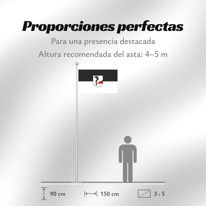 Proporciones de la bandera: Talheim (Nördliches Baden-Württemberg)